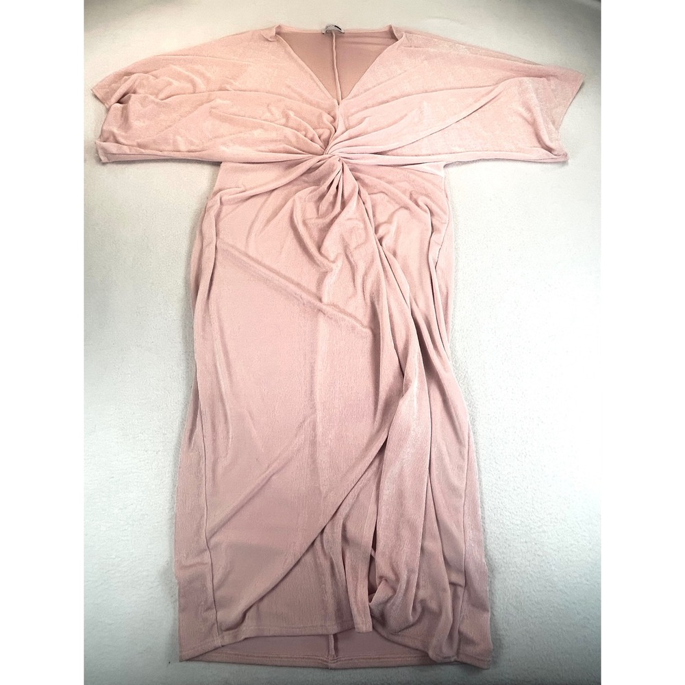 Fashion Nova Twist Front Dress Women 1X Pink Glam Cocktail D22102